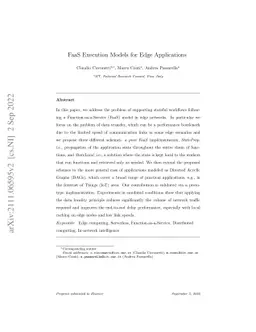FaaS Execution Models for Edge Applications