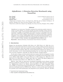 AlphaRotate: A Rotation Detection Benchmark using TensorFlow