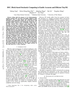 BSC: Block-based Stochastic Computing to Enable Accurate and Efficient
  TinyML
