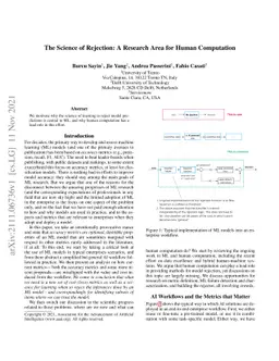 The Science of Rejection: A Research Area for Human Computation