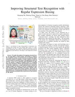 Improving Structured Text Recognition with Regular Expression Biasing