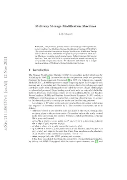 Multiway Storage Modification Machines