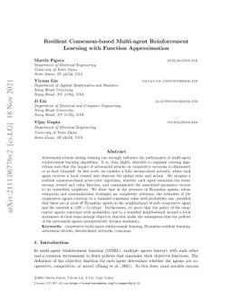 Resilient Consensus-based Multi-agent Reinforcement Learning with
  Function Approximation