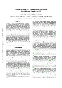 Deciphering Speech: a Zero-Resource Approach to Cross-Lingual Transfer
  in ASR