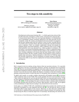 Two steps to risk sensitivity