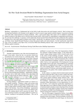 Sci-Net: Scale Invariant Model for Buildings Segmentation from Aerial
  Imagery