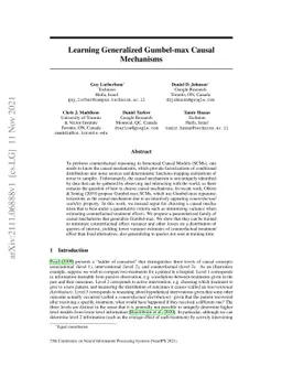 Learning Generalized Gumbel-max Causal Mechanisms