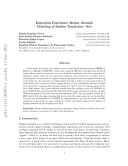 Improving Experience Replay through Modeling of Similar Transitions'
  Sets