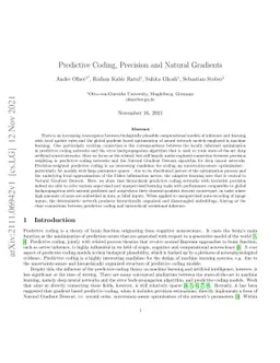 Predictive coding, precision and natural gradients
