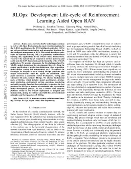 RLOps: Development Life-cycle of Reinforcement Learning Aided Open RAN