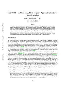 HydraGAN A Multi-head, Multi-objective Approach to Synthetic Data
  Generation