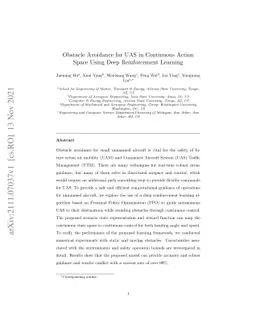 Obstacle Avoidance for UAS in Continuous Action Space Using Deep
  Reinforcement Learning