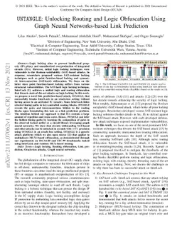 UNTANGLE: Unlocking Routing and Logic Obfuscation Using Graph Neural
  Networks-based Link Prediction