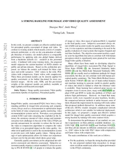 A strong baseline for image and video quality assessment