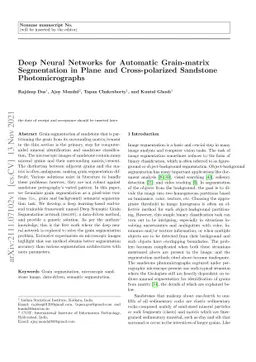 Deep Neural Networks for Automatic Grain-matrix Segmentation in Plane
  and Cross-polarized Sandstone Photomicrographs
