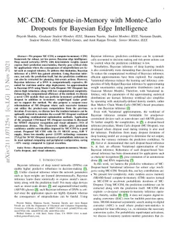 MC-CIM: Compute-in-Memory with Monte-Carlo Dropouts for Bayesian Edge
  Intelligence
