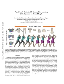 PhysXNet: A Customizable Approach for LearningCloth Dynamics on Dressed
  People
