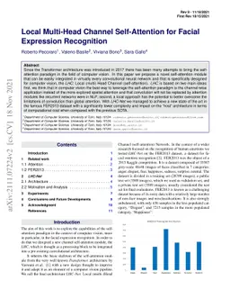 Local Multi-Head Channel Self-Attention for Facial Expression
  Recognition