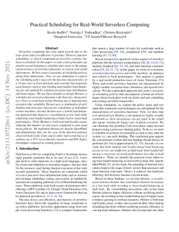 Practical Scheduling for Real-World Serverless Computing