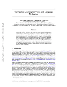 Curriculum Learning for Vision-and-Language Navigation