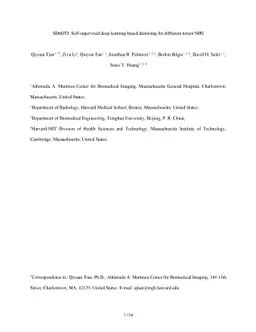 SDnDTI: Self-supervised deep learning-based denoising for diffusion
  tensor MRI