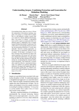 Understanding Jargon: Combining Extraction and Generation for Definition
  Modeling