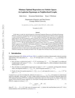 Minimax Optimal Regression over Sobolev Spaces via Laplacian Eigenmaps
  on Neighborhood Graphs