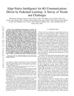 Edge-Native Intelligence for 6G Communications Driven by Federated
  Learning: A Survey of Trends and Challenges