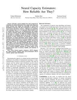 Neural Capacity Estimators: How Reliable Are They?
