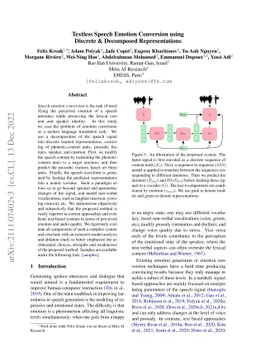 Textless Speech Emotion Conversion using Discrete and Decomposed
  Representations