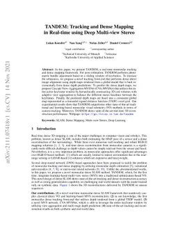 TANDEM: Tracking and Dense Mapping in Real-time using Deep Multi-view
  Stereo