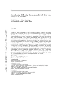 Scrutinizing XAI using linear ground-truth data with suppressor
  variables