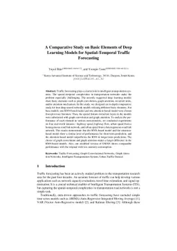 A Comparative Study on Basic Elements of Deep Learning Models for
  Spatial-Temporal Traffic Forecasting