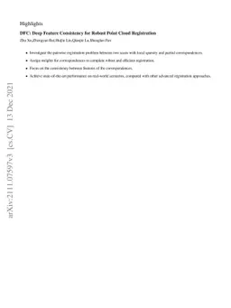 DFC: Deep Feature Consistency for Robust Point Cloud Registration