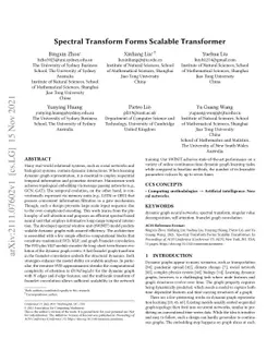 Spectral Transform Forms Scalable Transformer