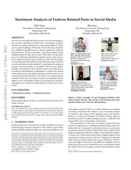 Sentiment Analysis of Fashion Related Posts in Social Media