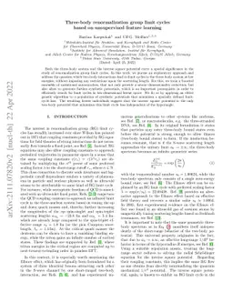 Three-body renormalization group limit cycles based on unsupervised
  feature learning