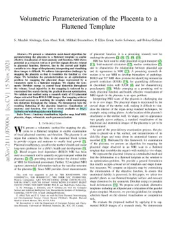 Volumetric Parameterization of the Placenta to a Flattened Template