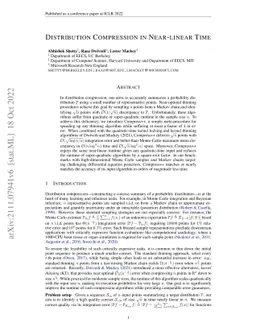 Distribution Compression in Near-linear Time