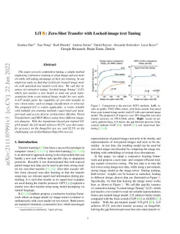 LiT: Zero-Shot Transfer with Locked-image text Tuning
