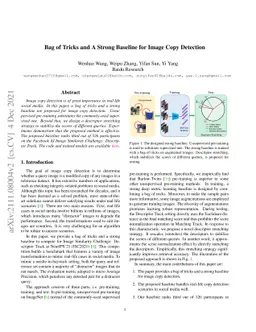 Bag of Tricks and A Strong baseline for Image Copy Detection