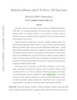 Abductive Inference and C. S. Peirce: 150 Years Later