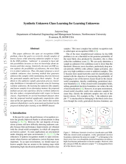 Synthetic Unknown Class Learning for Learning Unknowns