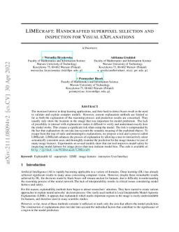 LIMEcraft: Handcrafted superpixel selection and inspection for Visual
  eXplanations