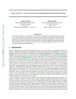 VisualEnv: visual Gym environments with Blender