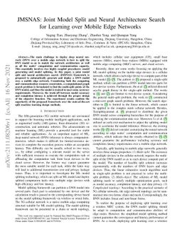 JMSNAS: Joint Model Split and Neural Architecture Search for Learning
  over Mobile Edge Networks