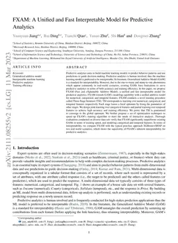 A Unified and Fast Interpretable Model for Predictive Analytics