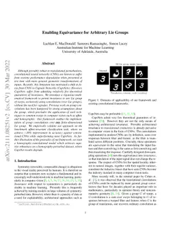 Enabling equivariance for arbitrary Lie groups