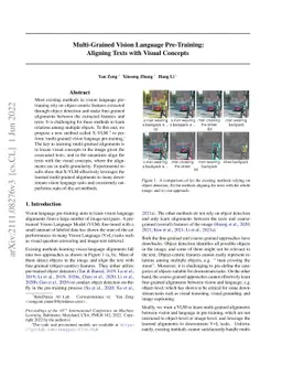 Multi-Grained Vision Language Pre-Training: Aligning Texts with Visual
  Concepts