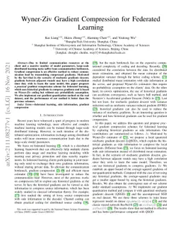 Wyner-Ziv Gradient Compression for Federated Learning